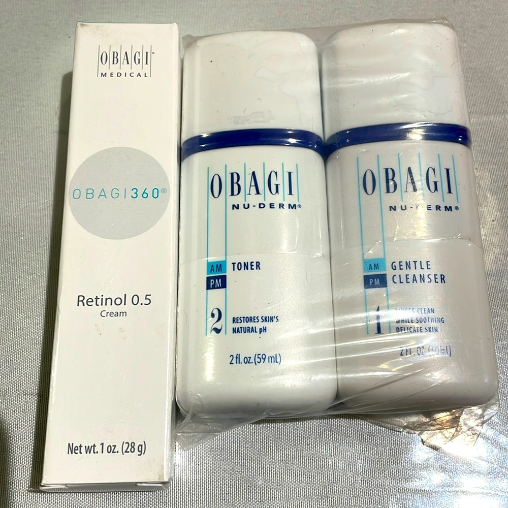 OBAGI MEDICAL RETINOL 0.5 CREAM, GENTLE CLEANSER & TONER (TRIO)